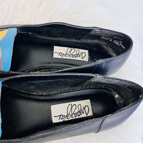 🎉Clearance🎉 Arpeggios Black Colorful Patchwork Genuine Leather Loafers ~ 7.5 - Picture 4 of 8